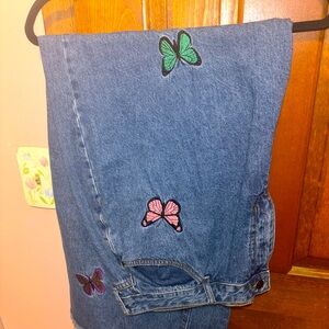 FASHION NOVA butterfly wide straight leg jeans